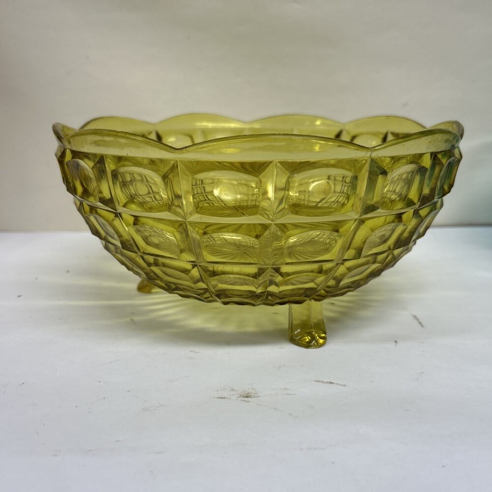Vintage Retro Regaline Plastic Yellow Serving Bowl 9” GREAT COND!